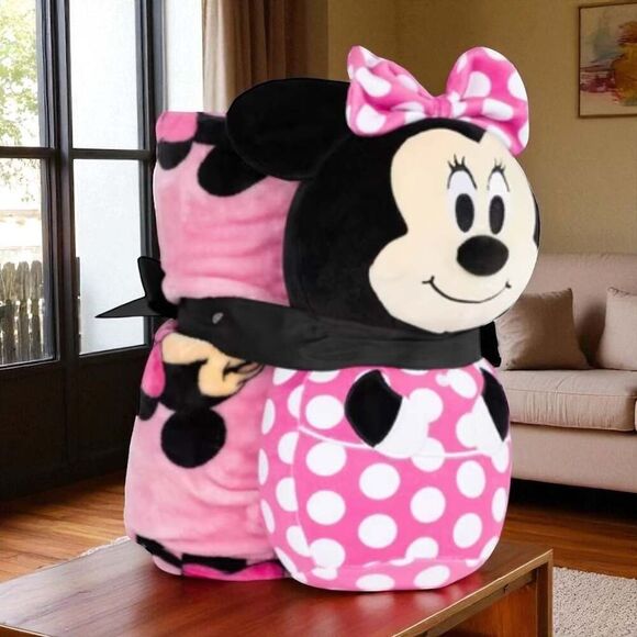 Disney Minnie Mouse Buddy & Throw Set by The Big One - Picture 1 of 5